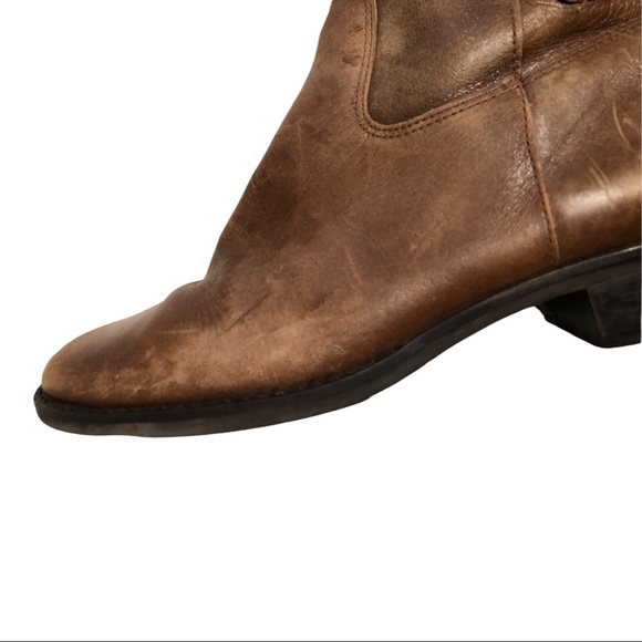 Gorgeous Distressed Brown Knee High Riding Boots - Picture 12 of 13